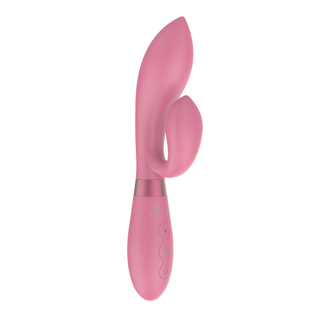 Розовый вибратор-кролик 21,5см Indeep Juna Pink