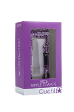 Фиолетовые зажимы для сосков Vice Nipple Clamps (Цвет: фиолетовый)
