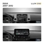 Магнитола для Toyota RAV4 3 2005-2012, Vanguard (рамка LUX 1) - Teyes LUX ONE ROUND монитор 12.3", Android 10, Быстрая, CarPlay, 4G SIM-слот