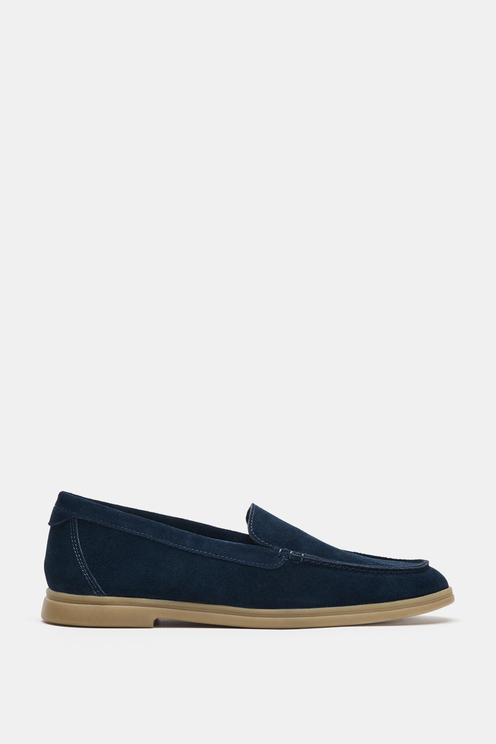 ZARA ЗАМШЕВЫЕ ЛОФЕРЫ, СИНИЙ