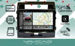 Магнитола для Toyota Land Cruiser 200 2007-2015 (экран климата внизу) - Vaycar VA77-0381-2K на Android 13, Быстрая, 2K QLED, CarPlay,4G SIM-слот
