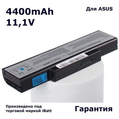 Аккумулятор iBatt 4400mAh, для K73SJ N71Vn K72JU K72JT X73BY K72Jr A72F A73E K73BY X73SL X7BJ X73SV K72JK PRO78 A72DR A73TA X7BSM A73S A73T A72JR A72JU A73SD A73SJ A73SM A73SV K73BR PRO7BJG