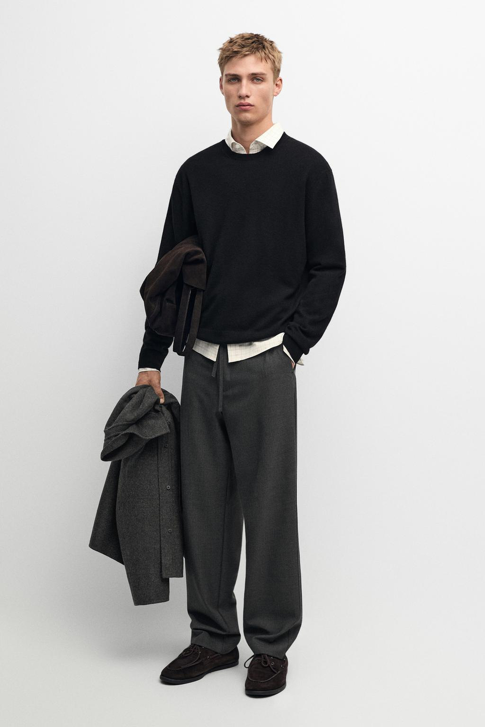 Massimo Dutti Брюки из 100% холодной шерсти, серый