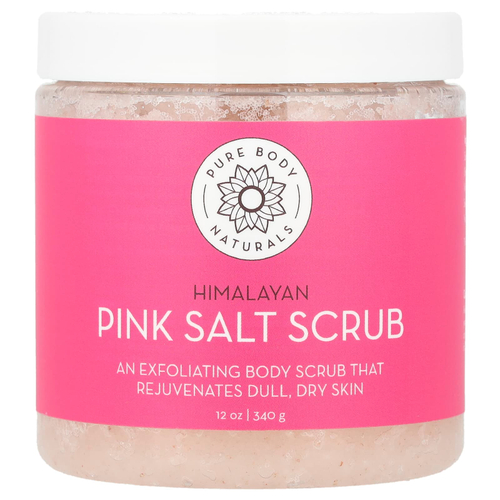 Pure Body Naturals, скраб с гималайской розовой солью, 340 г (12 унций)