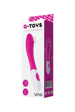 Нереалистичный вибратор A-Toys by TOYFA Una, силикон, розовый, 19,8 см