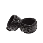 Черные виниловые наручники Sinful Wrist Cuffs (черный) (Цвет: черный)