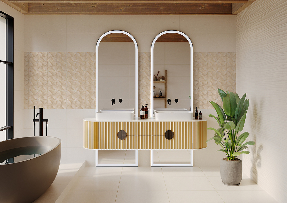 Астрид беж верх 01 / Astrid light beige wall 01  300х900 (1-й сорт)