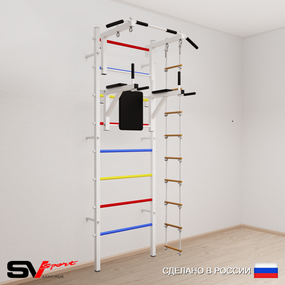 Шведская стенка Sv Sport 572 (Турник стандарт/Брусья/Лестница)