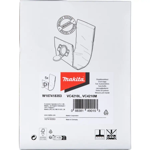 Фильтр-мешок для пылесоса VC4210L/M Makita W107418353