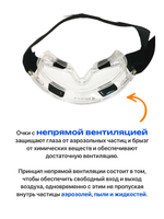Очки защитные строительные прозрачные ПАНОРАМА непрямая вентиляция, Профессионал
