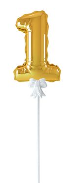 Шар самодув Цифра, 5 шт, (1), золотая, Boomzee FBZ-03
