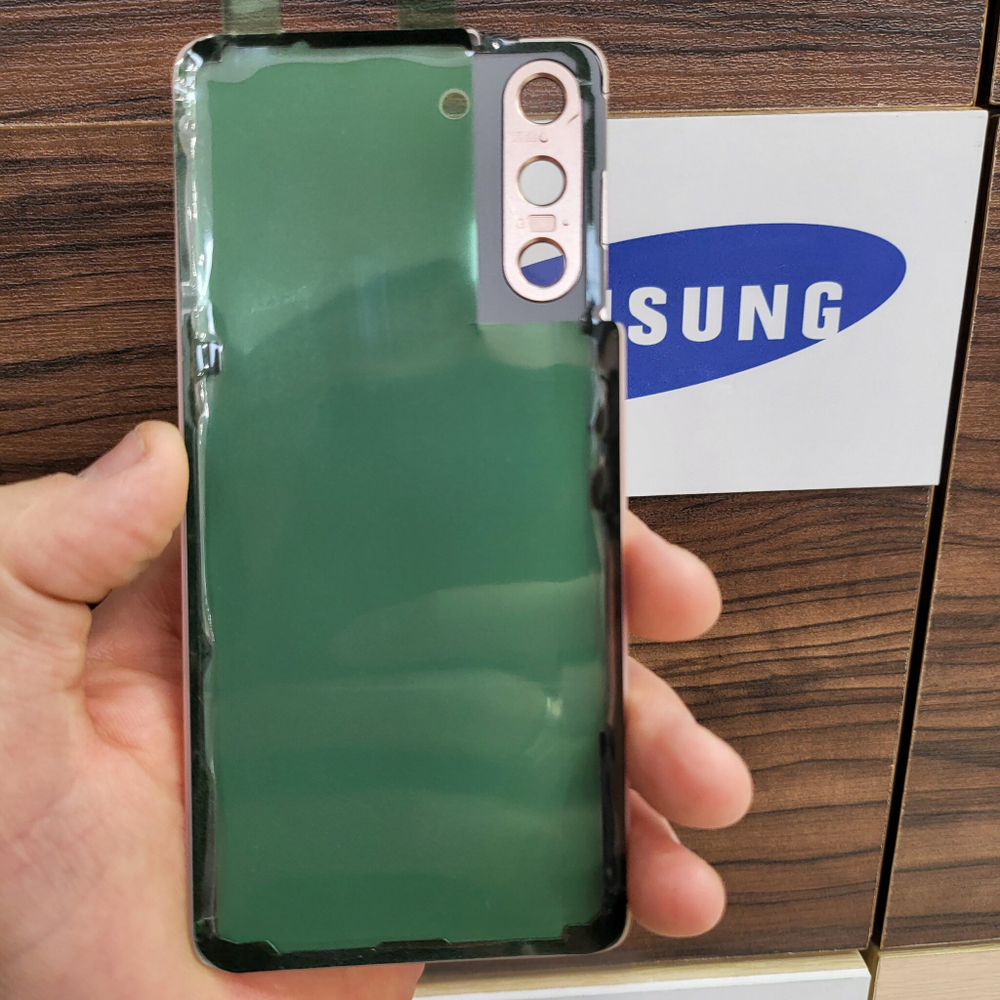 Крышка для Samsung S21 - задняя панель премиум качество (розового цвета)