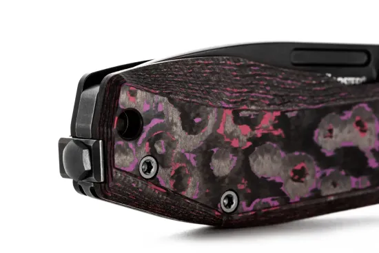 Нож складной Lion Steel NANO Purple Haze - сталь MagnaCut, рукоять карбон