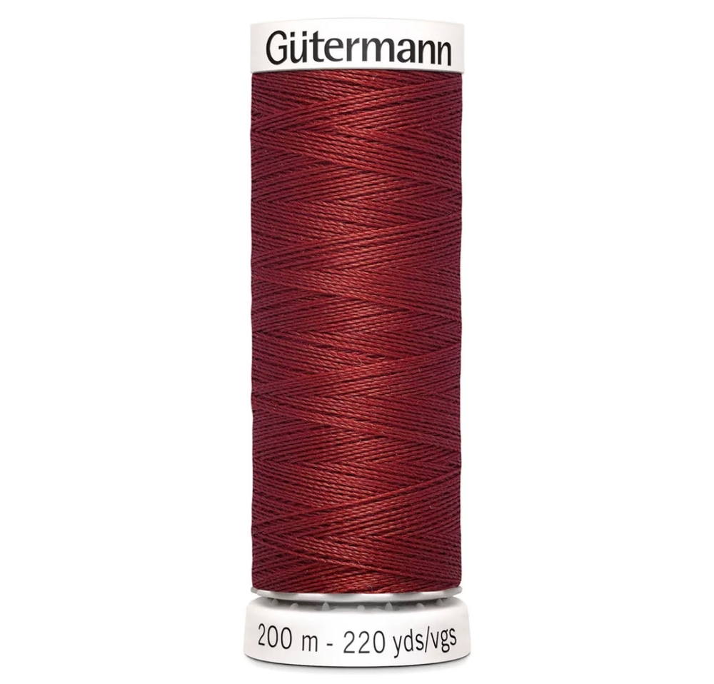 Нить Sew-All 200 м, Gutermann, 221 красно-терракотовый