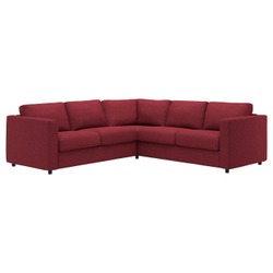 IKEA VIMLE  (ИКЕА ВИМЛЕ)  -  Чехол на угловой диван 4-местный - Lejde красно-коричневый
