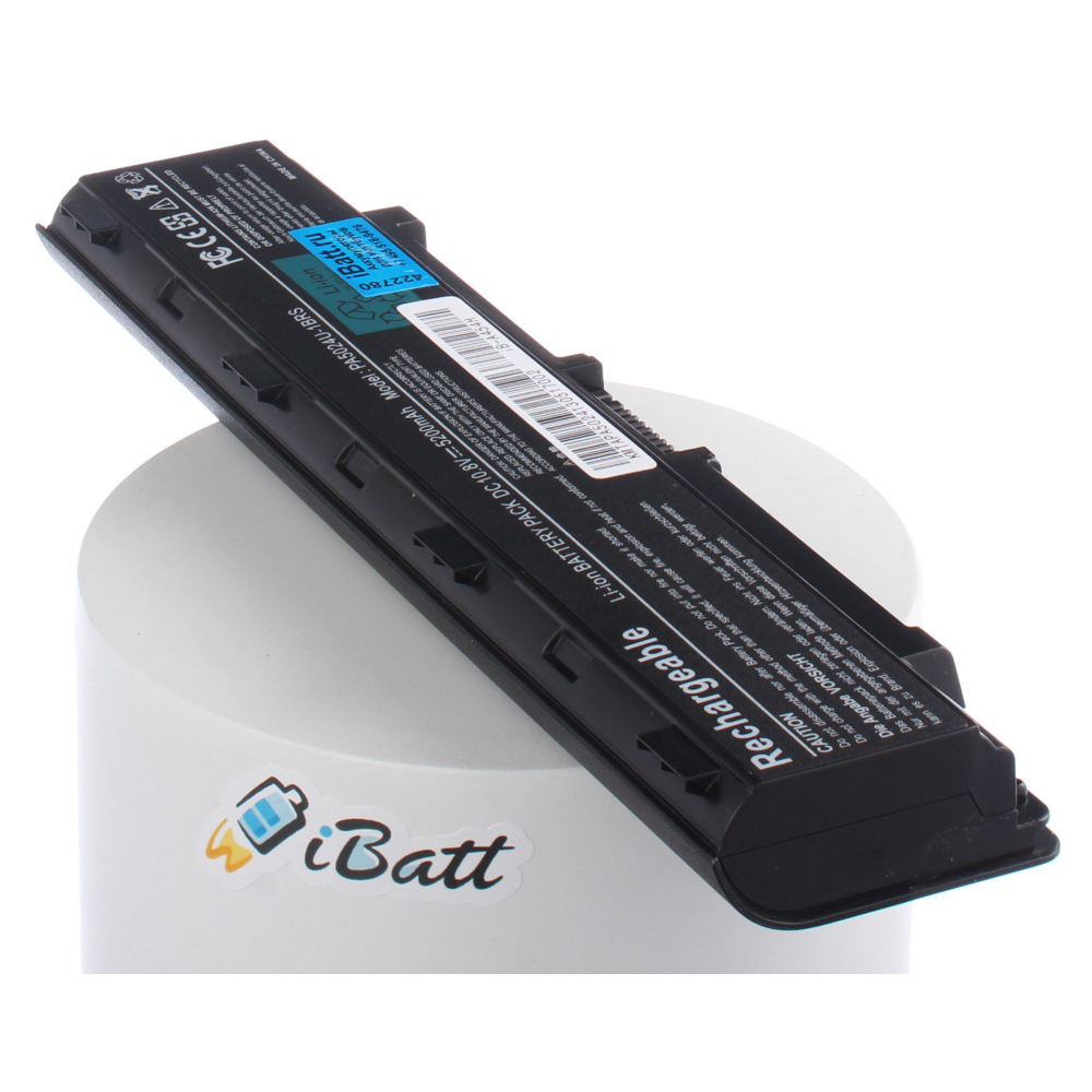 Аккумуляторная батарея iBatt 5200 mAh для ноутбуков Toshiba PA5109U-1BRS, PABAS272
