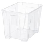 Контейнер IKEA SAMLA (САМЛА), Прозрачный, 39x28x28 см, 22 л