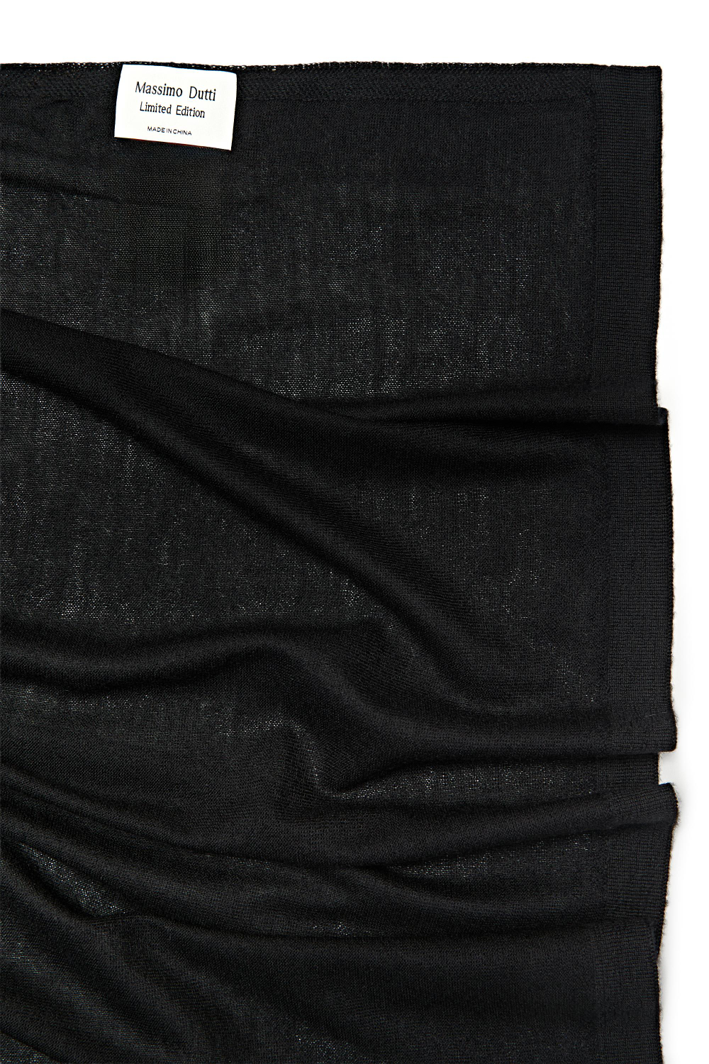 Massimo Dutti Шарф из 100% кашемира - Limited Edition, черный
