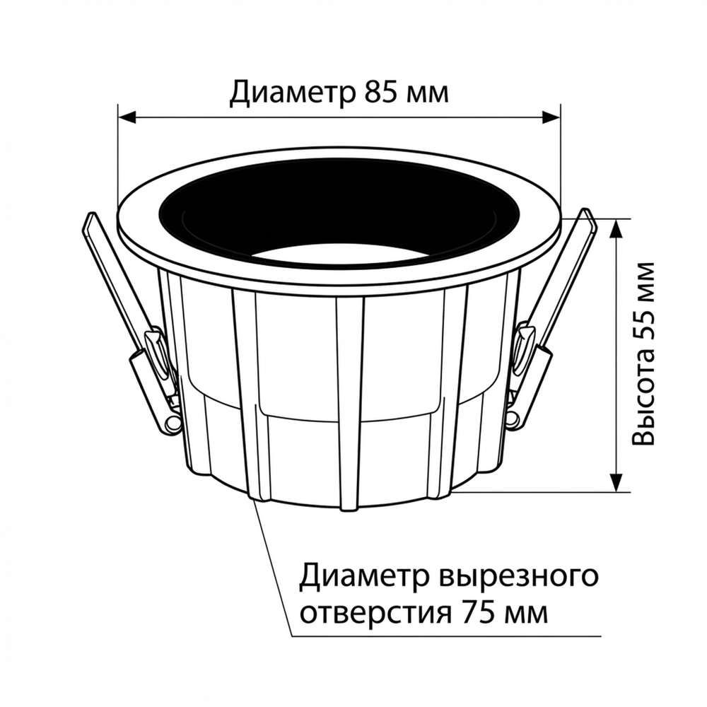 Светильник точечный встраиваемый Wertmark Technical Dorsum WTD.O07.060.30.07
