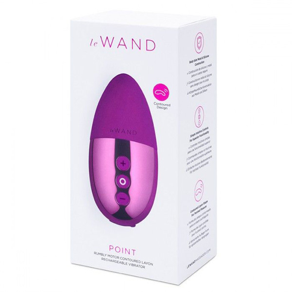 Фиолетовый утяжеленный премиум-вибратор 9,6см Le Wand Point Purple LW-016-CHR