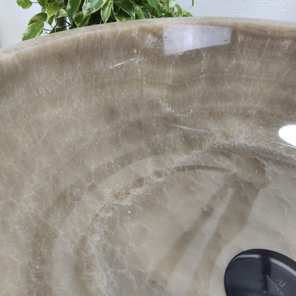 Раковина из оникса Bowl Grey BO-80968 45x45x15 из натурального камня