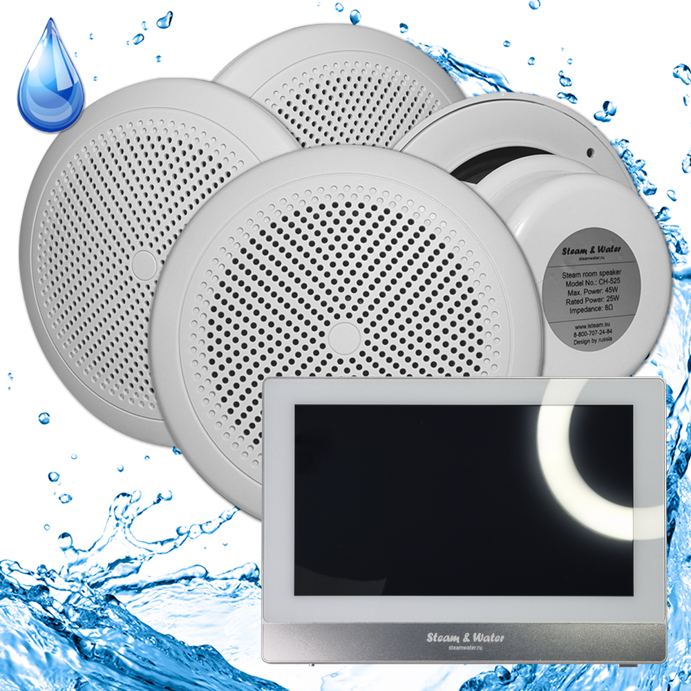 Комплект домашней акустической системы с караоке-усилителем Steam & Water SOUND 4 Standart