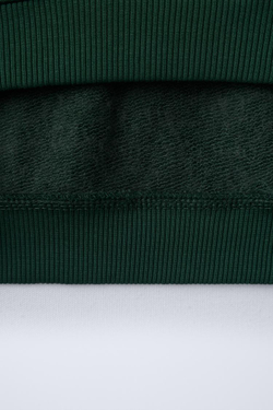 ZARA ОДНОТОННАЯ ТОЛСТОВКА, БУТЫЛОЧНО-ЗЕЛЕНЫЙ