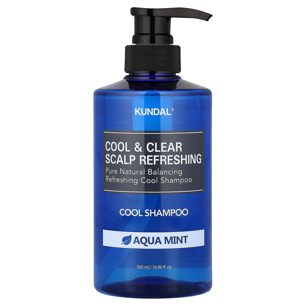 Kundal, Освежающий шампунь Cool & Clear для кожи головы, вода с мятой, 500 мл (16,9 жидк. унц.)