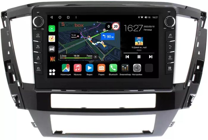 Магнитола для Mitsubishi Pajero Sport 3 2020-2024, Montero Sport - Canbox 10-735 Android 10, Быстрая, CarPlay, 4G SIM-слот