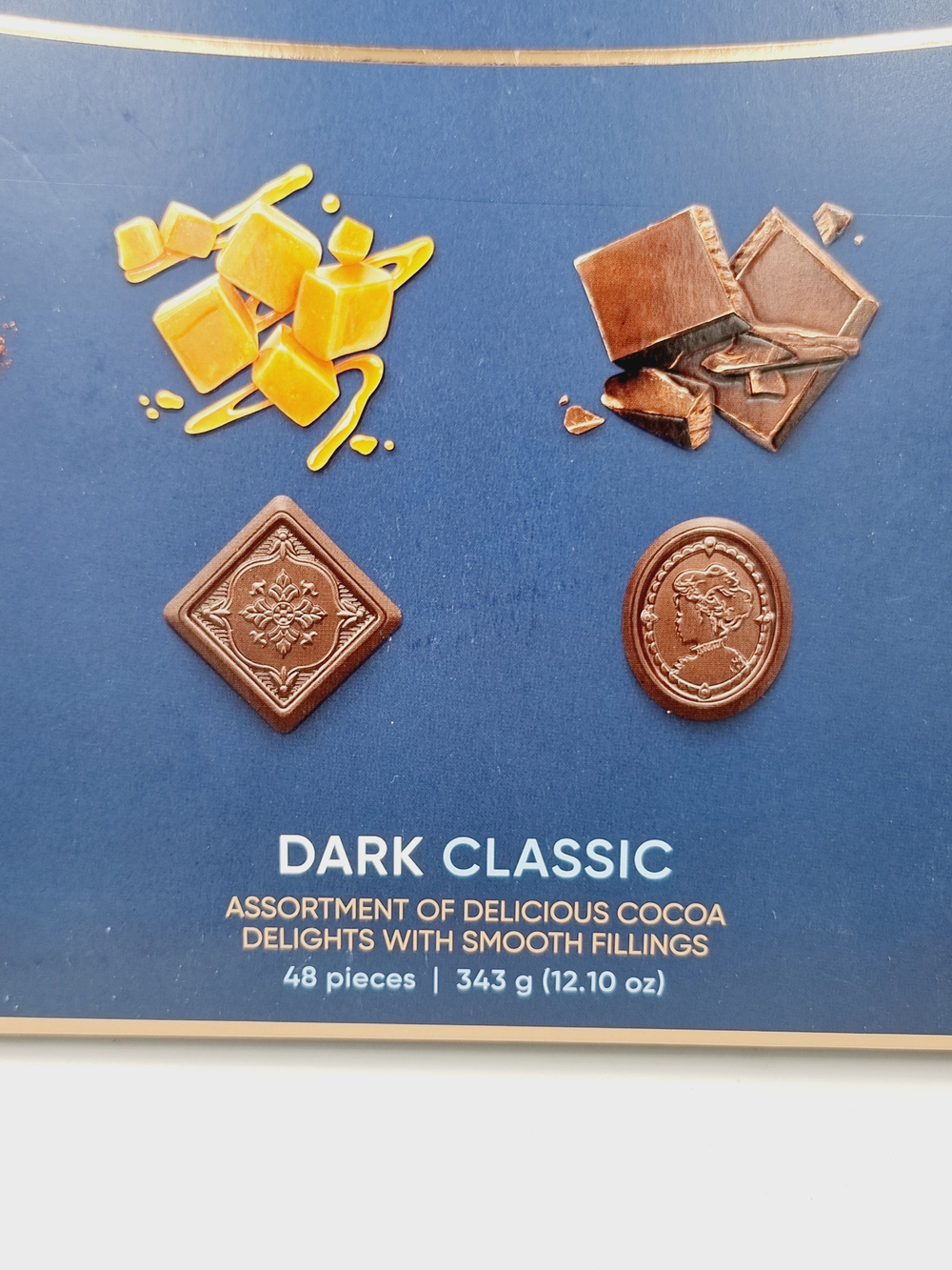 Набор конфет Pergale Dark Classic в темном шоколаде с начинками (шоколадная, карамельная, трюфельная, с фундуком) 343 г (из Литвы)
