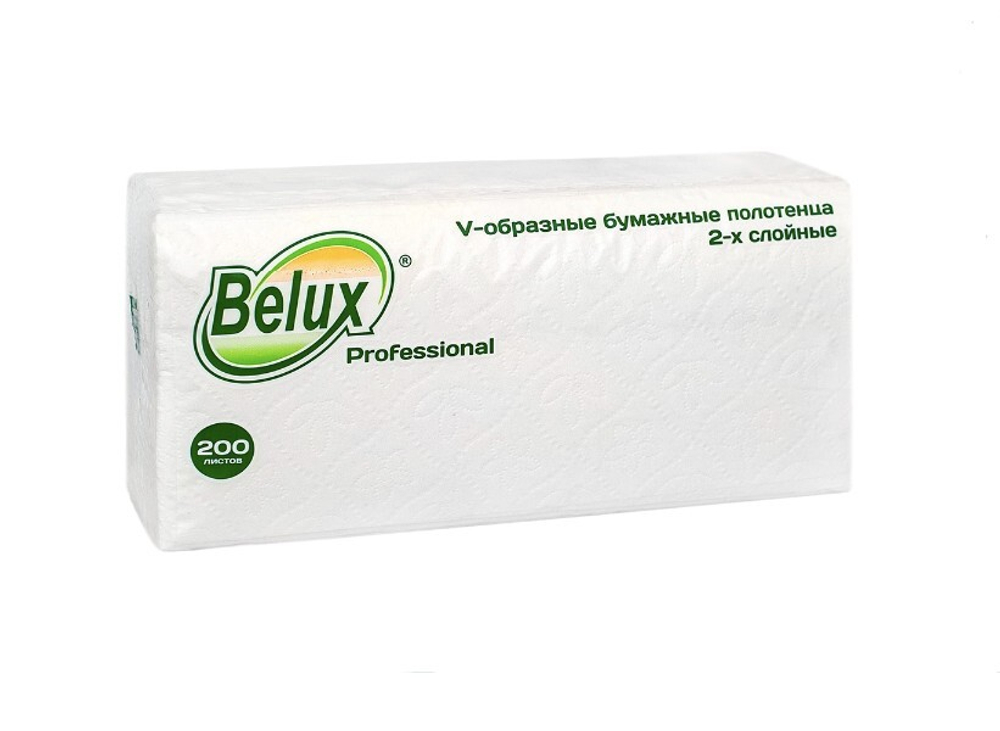 Листовые бумажные полотенца Belux V (ZZ) сложения, 2 сл. Артикул 1500