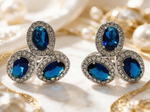 Ювелирные серьги из серебра 925 пробы с фианиты