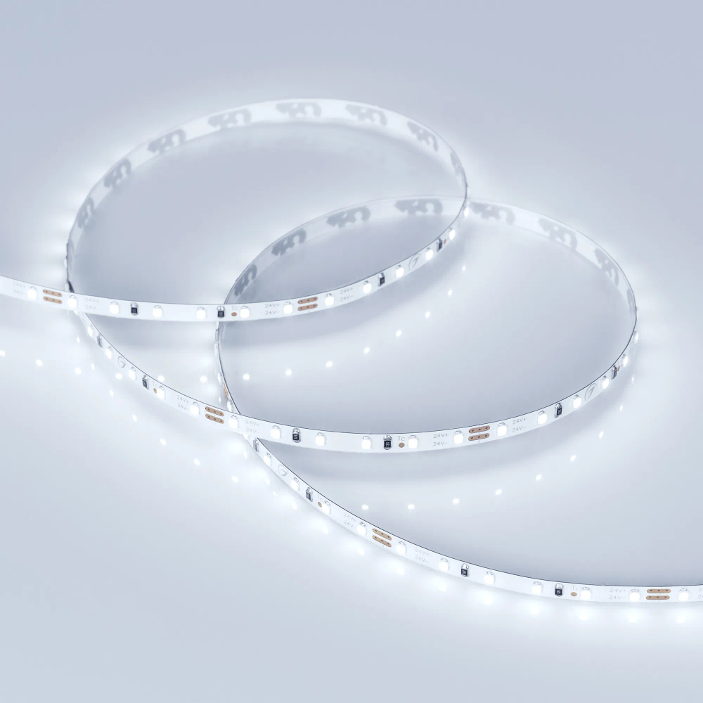Светодиодная лента MICROLED-5000 24V Cool 8K 4mm (2216, 120 LED/m, LUX) (Arlight, 9.6 Вт/м, IP20) 024409