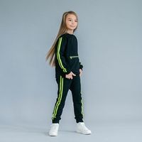 Гаремы с лампасом черные "Нео" подростковые