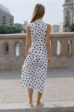 ПЛАТЬЕ МИДИ ИЗ ПОПЛИНА В ГОРОШЕК — ZARA