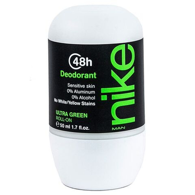 Дезодорант мужской шариковый парфюмированный Nike Man Ultra Green 48H 50 мл (из Финляндии)