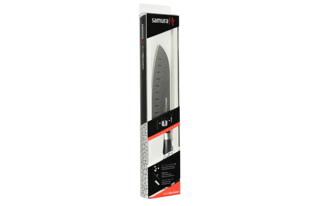 Нож кухонный Сантоку 18см Samura Mo-V Stonewash SM-0094B/K