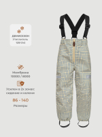 Брюки утеплённые демисезонные Mjölk Graphic Check, утеплитель 120гр/м2