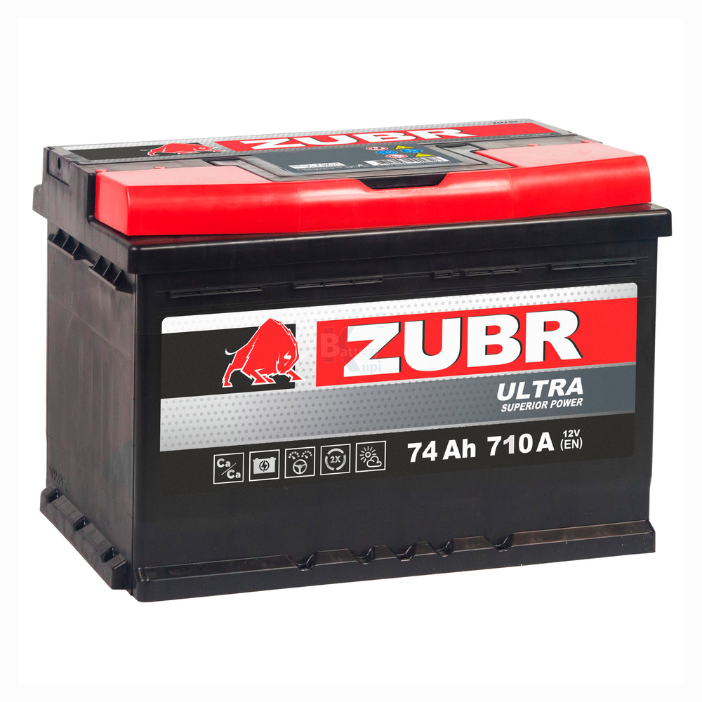 Аккумулятор ZUBR Ultra (74Ah, 710A, L+) ZU741