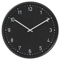 IKEA BONDIS (ИКЕА БОНДИС) — Настенные часы, черные, 38 см