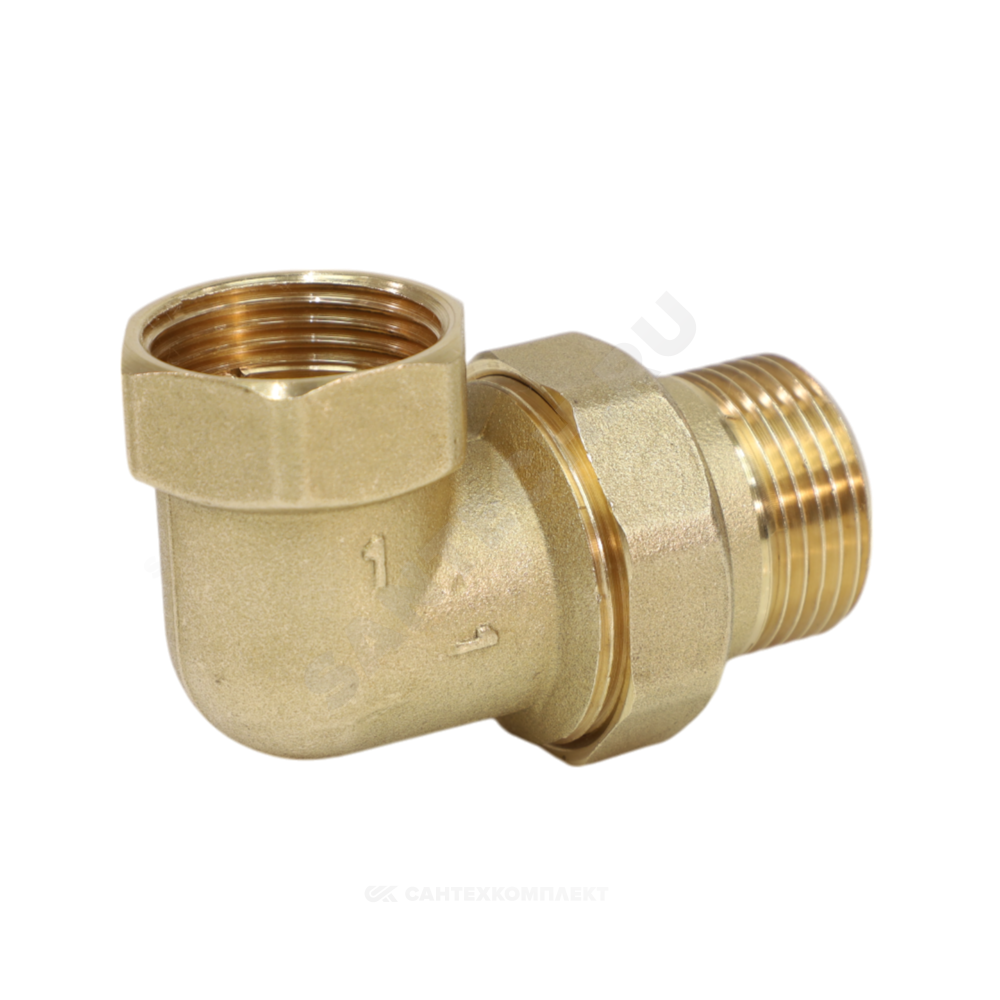 Соединитель латунь американка Ду 15 (1/2") угловой ВР/НР VALFEX VF.098.L.012