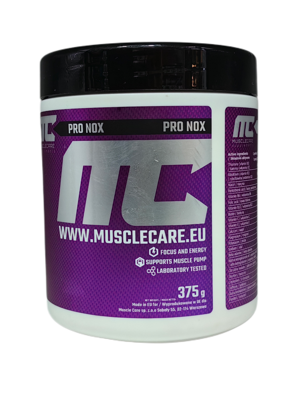 Предтрен Muscle Care Pro Nox 375 г фруктовый пунш