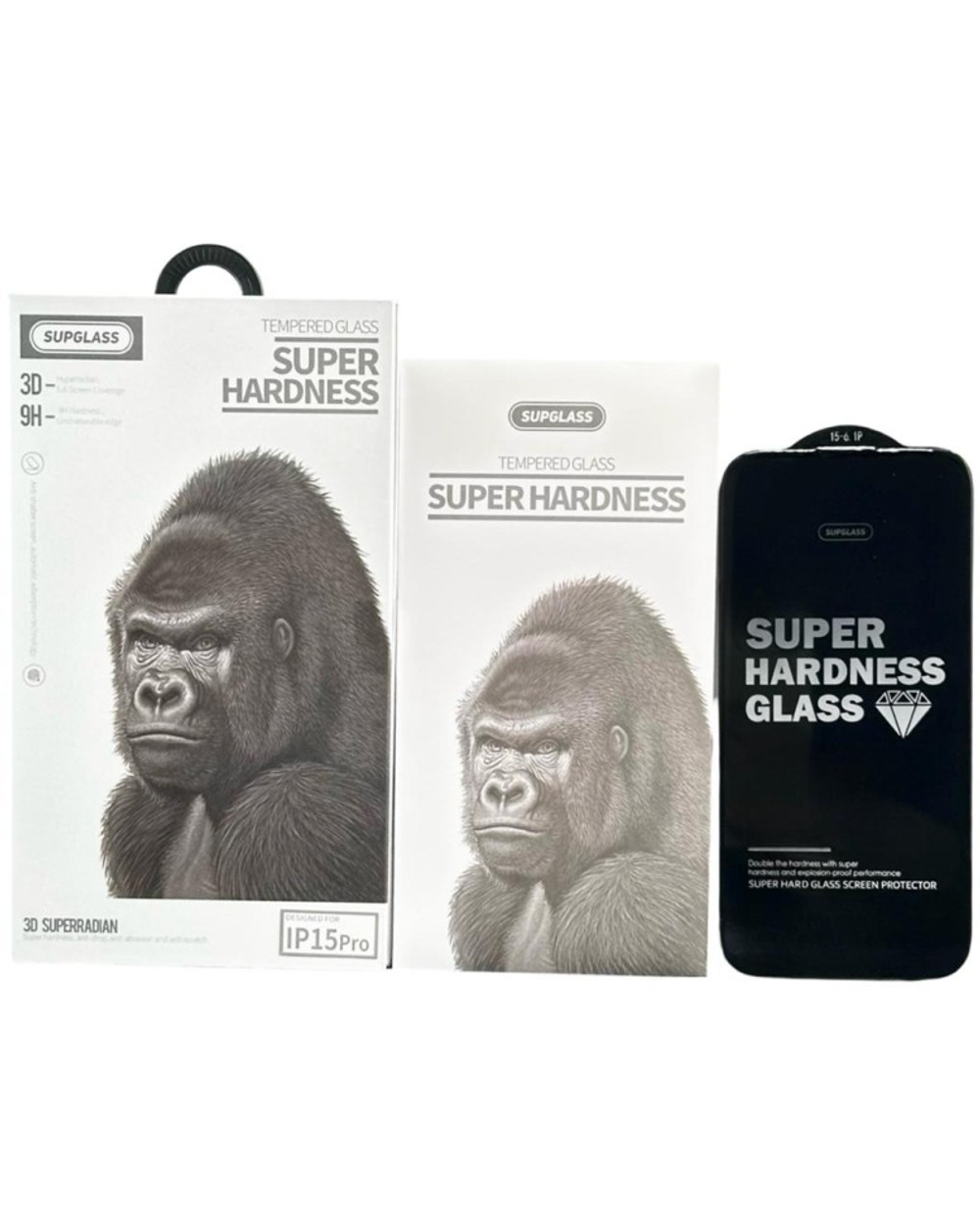 Защитное стекло для i-Phone 15 Pro 6.1" Supglass XC-11 3D чёрное