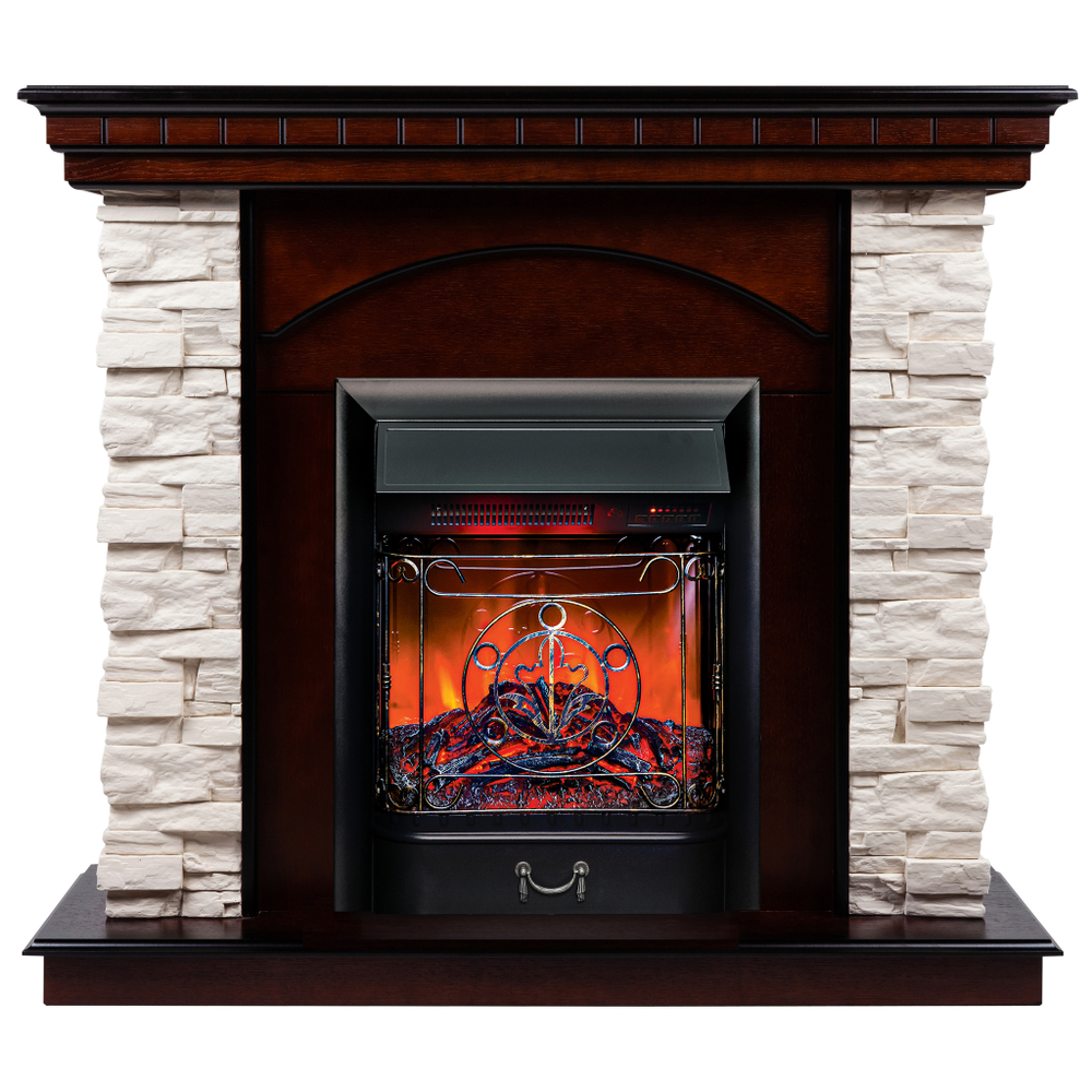 Каминокомплект Real Flame Elford AO с очагом Majestic Lux Black RC
