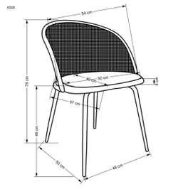 Стул HALMAR K508 темно-зеленый/черный