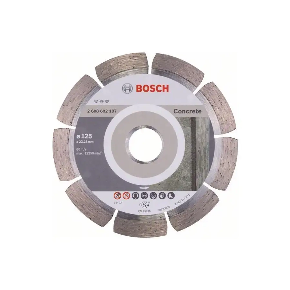 Алмазный отрезной круг по бетону Standard for Concrete 125x22.23x1.6x10 мм BOSCH 2608602197