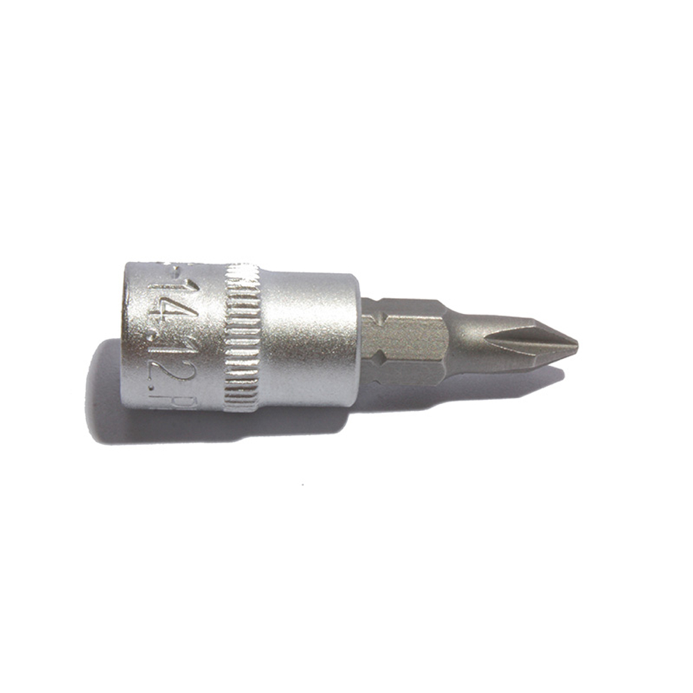 Торцевая головка с битой крестовой отвертки 1/4" PH1, СТАНКОИМПОРТ, CS-14.12.PH1