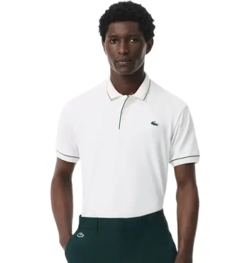 Мужское теннисное поло Lacoste Heat Regulating Mini Piqué Golf - white