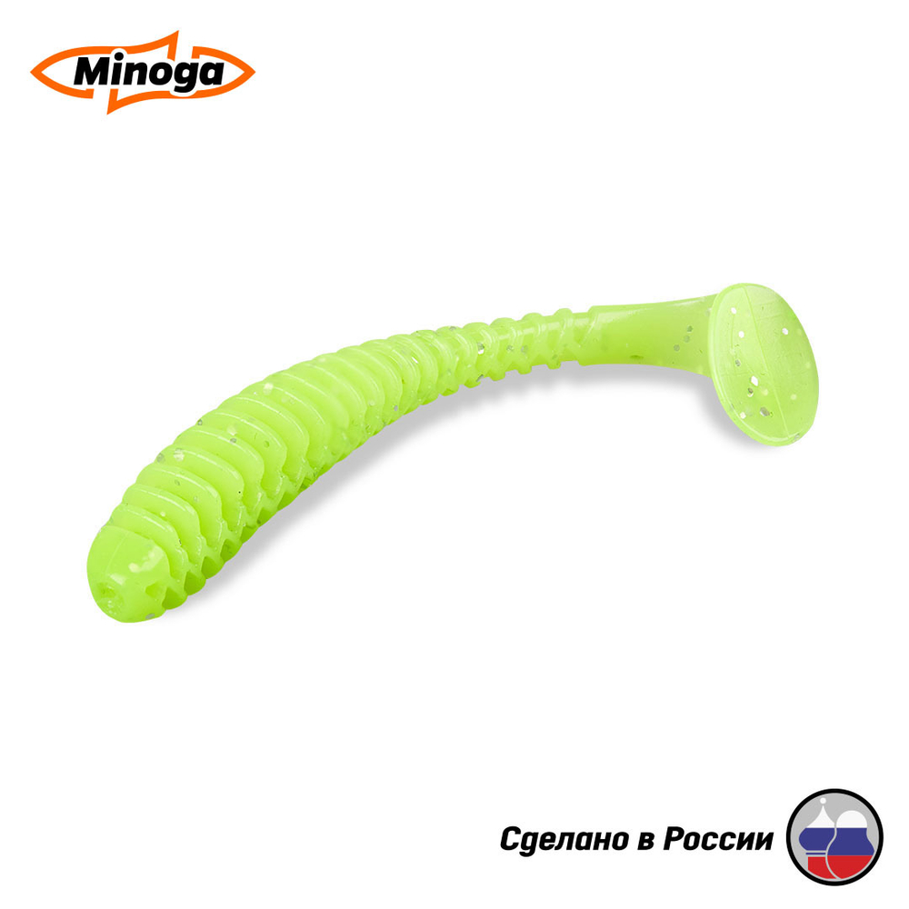 Силиконовая приманка "Minoga" ACTION FAT  6,1"(3шт) 155мм, 17,74 гр, цвет 024