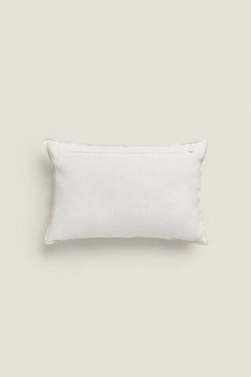 ZARA HOME ЧЕХОЛ НА ПОДУШКУ С ОВЕРЛОКОМ, БЕЛЫЙ